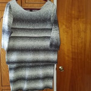 Matching knit sweater and skirt